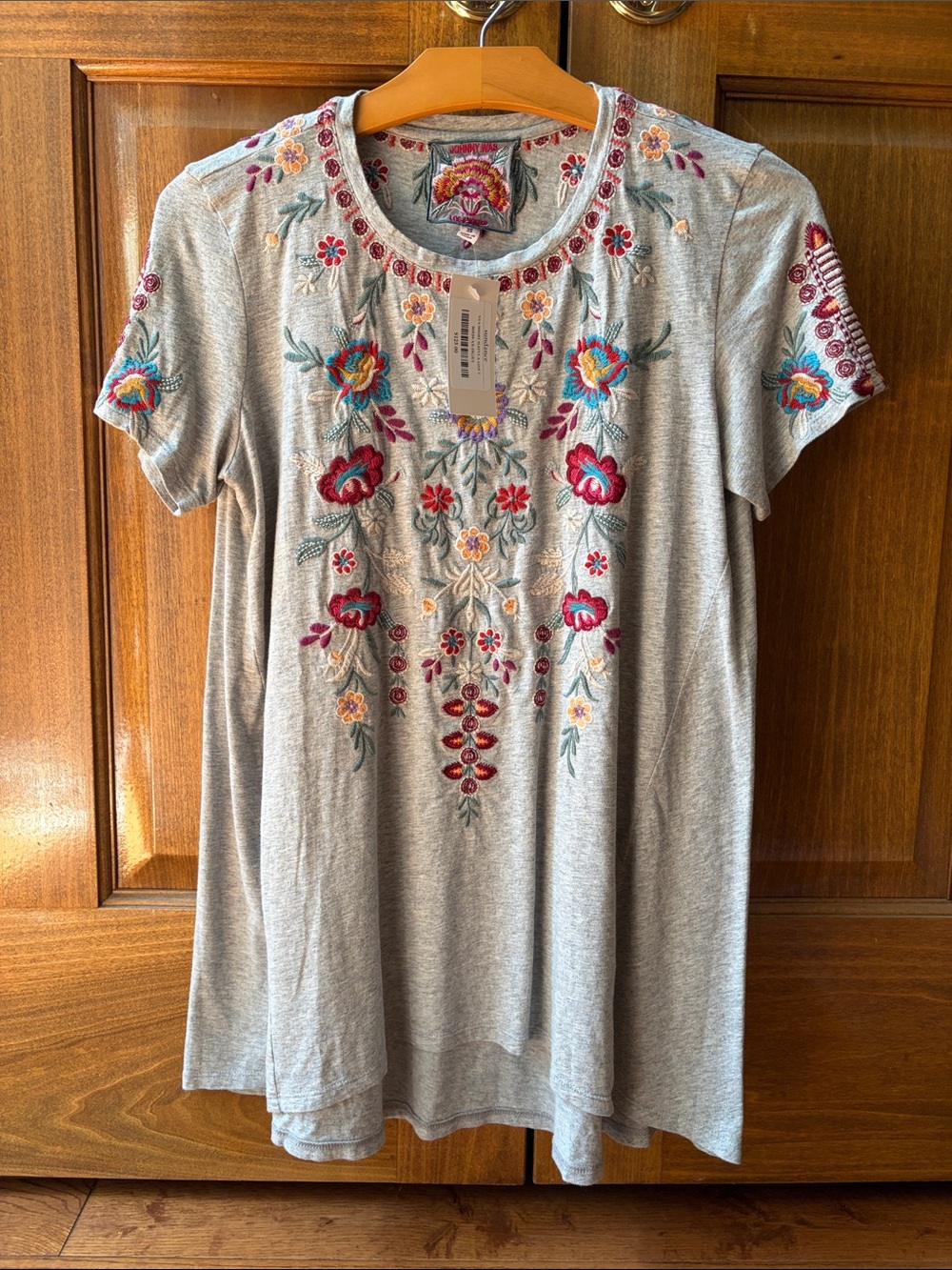 Johnny Was NYA Short Sleeve A Line Tee Sz XS NWT
